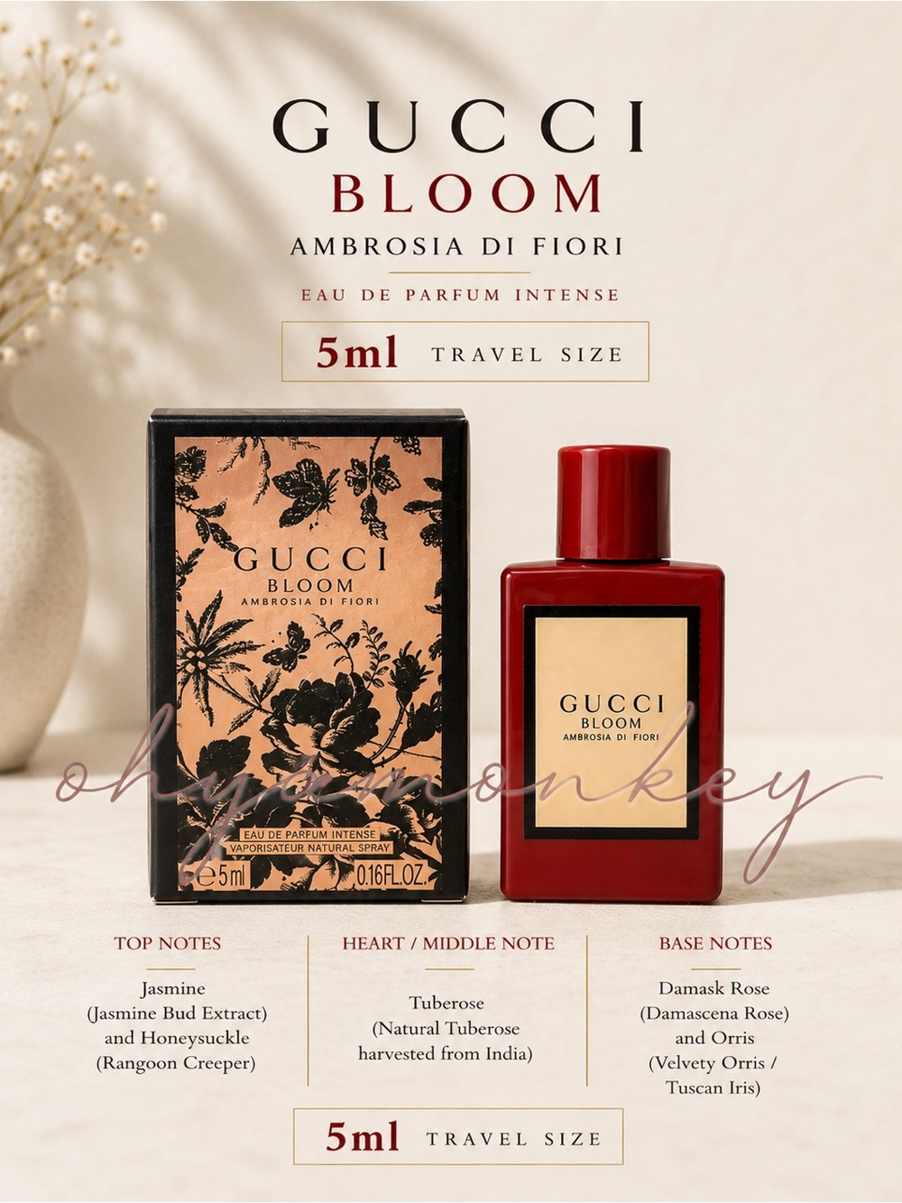 Gucci Bloom Ambrosia Di Fiori Travel Size EDP Intense 5ml Travel Size